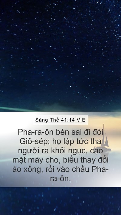 Sáng Thế 41:14 VIE Bible Verse Image