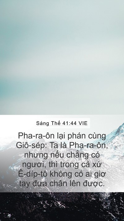 Sáng Thế 41:44 VIE Bible Verse Image