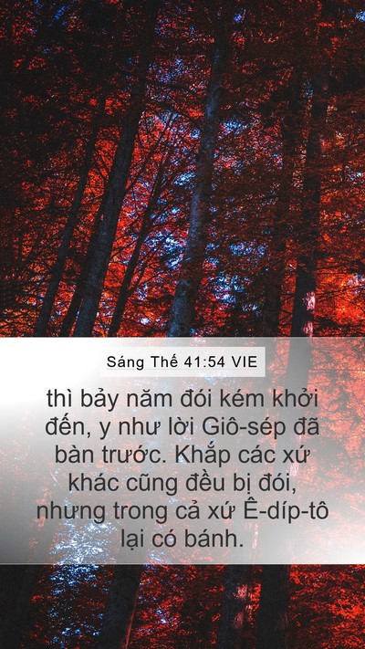 Sáng Thế 41:54 VIE Bible Verse Image