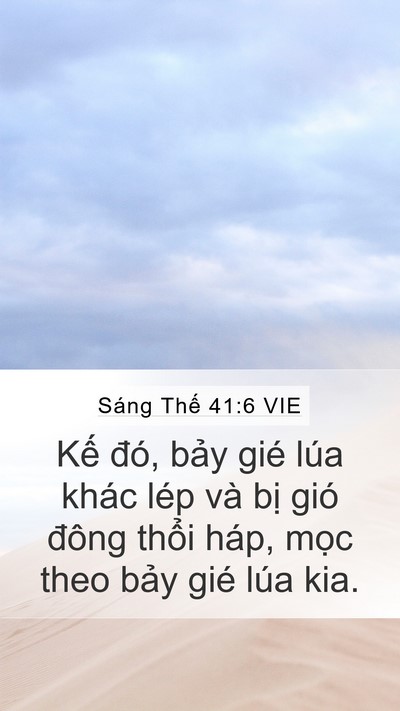 Sáng Thế 41:6 VIE Bible Verse Image