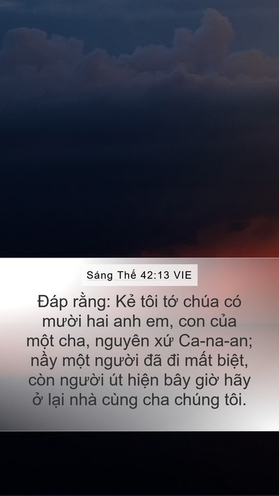 Sáng Thế 42:13 VIE Bible Verse Image