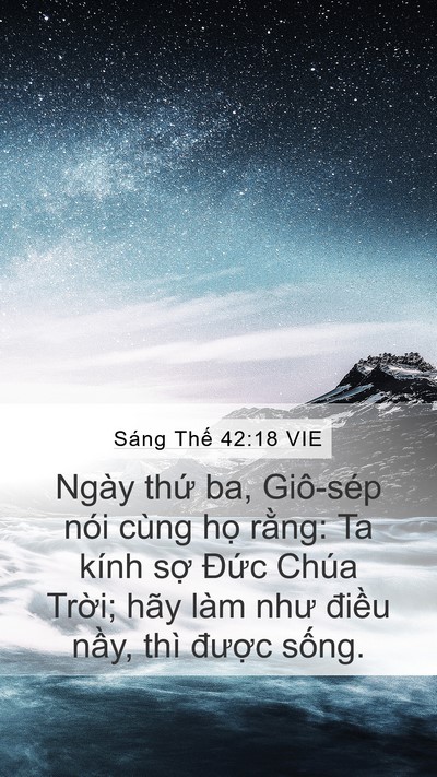 Sáng Thế 42:18 VIE Bible Verse Image