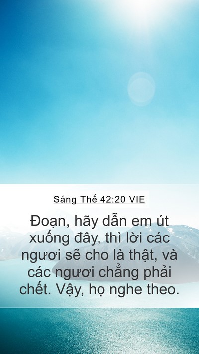 Sáng Thế 42:20 VIE Bible Verse Image
