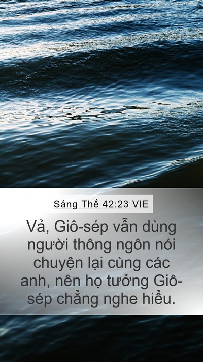 Sáng Thế 42:23 VIE Bible Verse Image