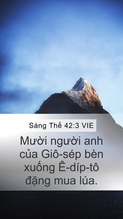 Sáng Thế 42:3 VIE Mobile Phone Wallpaper - Mười người anh của Giô-sép bèn xuống - Mobile Bible Verse Wallpaper