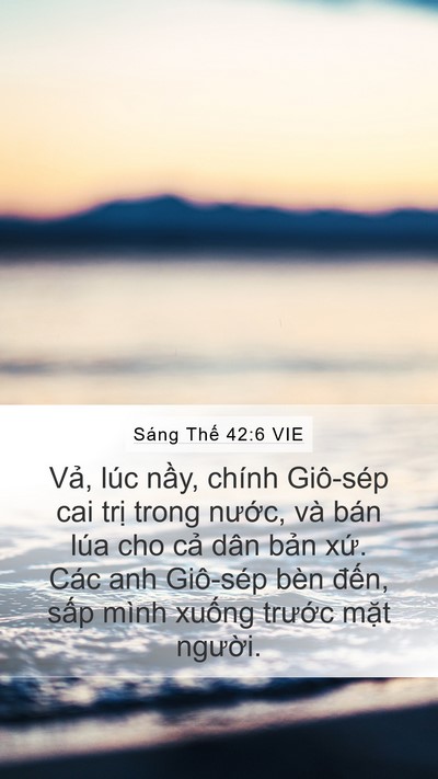 Sáng Thế 42:6 VIE Bible Verse Image