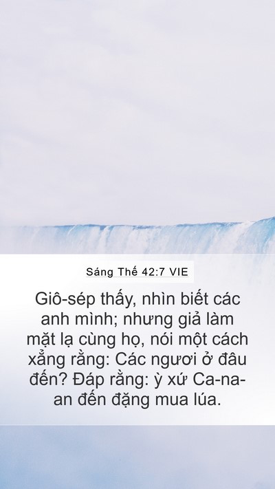 Sáng Thế 42:7 VIE Bible Verse Image