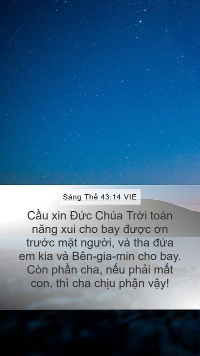 Sáng Thế 43:14 VIE Bible Verse Image