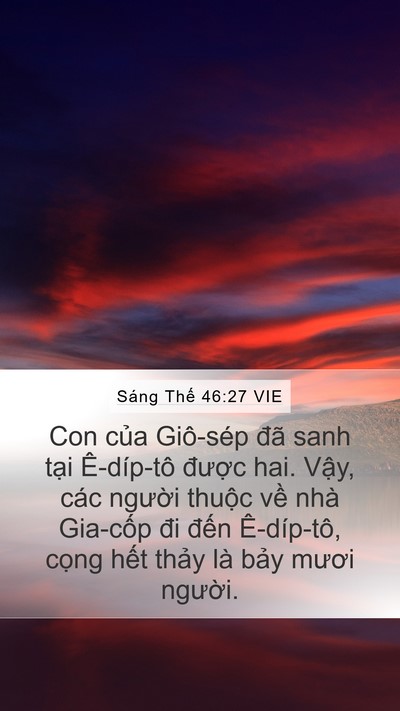 Sáng Thế 46:27 VIE Bible Verse Image