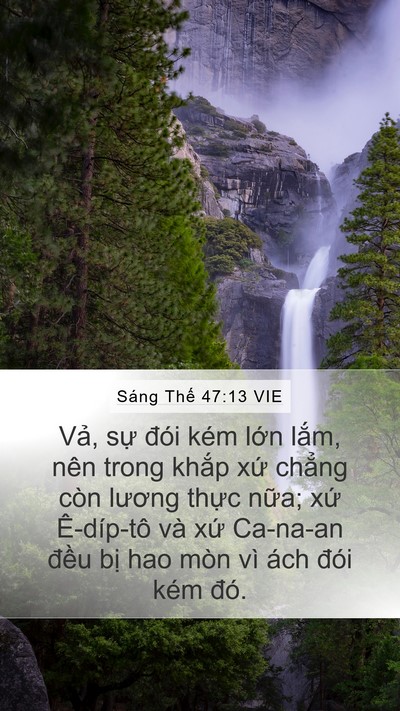 Sáng Thế 47:13 VIE Bible Verse Image
