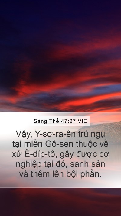 Sáng Thế 47:27 VIE Bible Verse Image