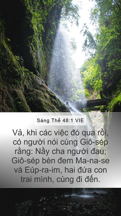 Sáng Thế 48:1 VIE Mobile Phone Wallpaper - Vả, khi các việc đó qua rồi, có - Mobile Bible Verse Wallpaper