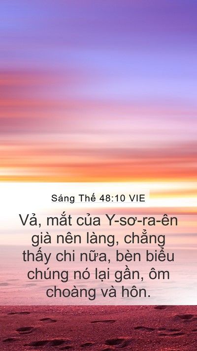 Sáng Thế 48:10 VIE Bible Verse Image