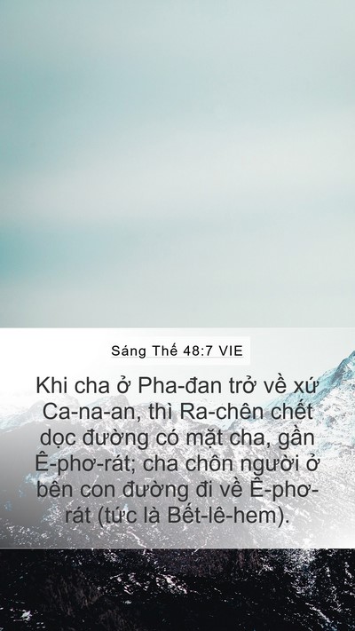Sáng Thế 48:7 VIE Bible Verse Image