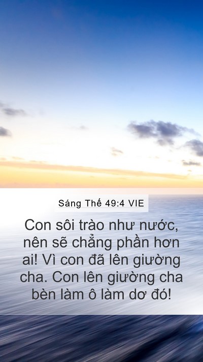 Sáng Thế 49:4 VIE Bible Verse Image