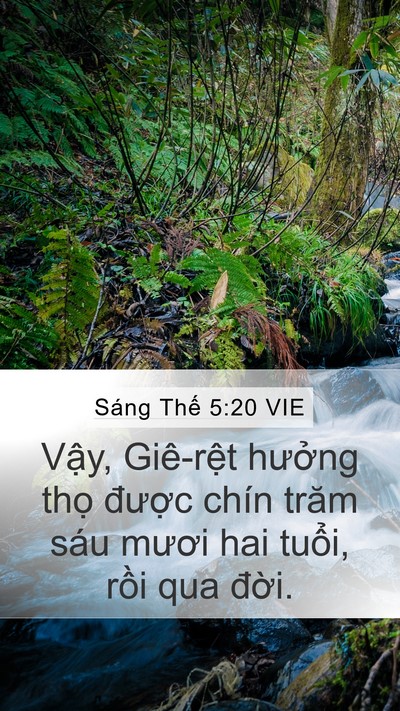 Sáng Thế 5:20 VIE Mobile Phone Wallpaper - Vậy, Giê-rệt hưởng thọ được chín - Mobile Bible Verse Wallpaper