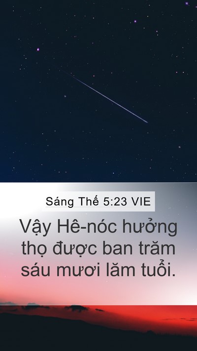 Sáng Thế 5:23 VIE Mobile Phone Wallpaper - Vậy Hê-nóc hưởng thọ được ban trăm - Mobile Bible Verse Wallpaper