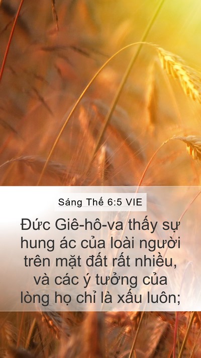 Sáng Thế 6:5 VIE Bible Verse Image