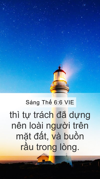 Sáng Thế 6:6 VIE Bible Verse Image