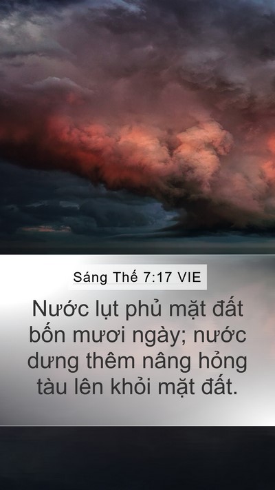 Sáng Thế 7:17 VIE Bible Verse Image
