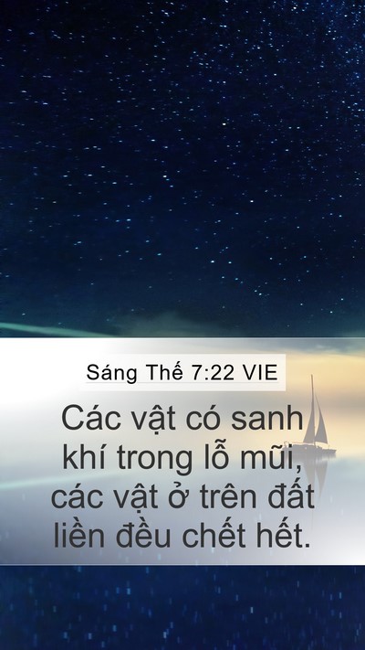 Sáng Thế 7:22 VIE Mobile Phone Wallpaper - Các vật có sanh khí trong lỗ mũi, các - Mobile Bible Verse Wallpaper
