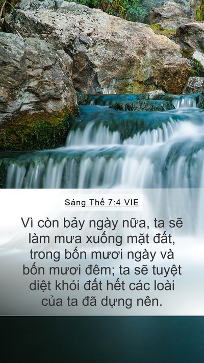 Sáng Thế 7:4 VIE Bible Verse Image