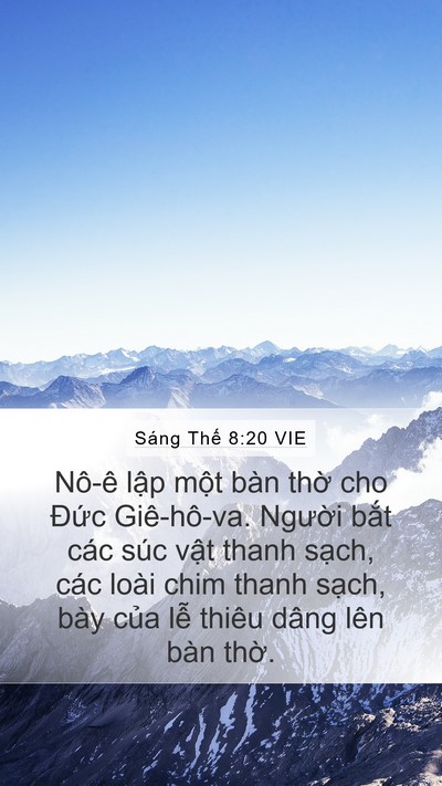 Sáng Thế 8:20 VIE Bible Verse Image