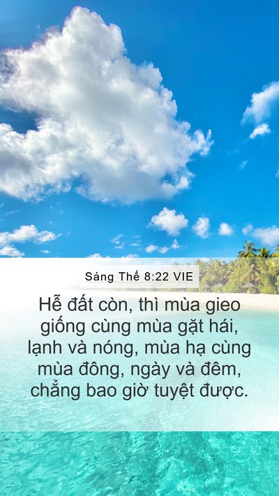 Sáng Thế 8:22 VIE Bible Verse Image