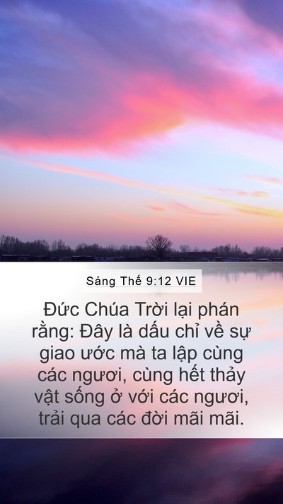 Sáng Thế 9:12 VIE Mobile Phone Wallpaper - Đức Chúa Trời lại phán rằng: Đây là - Mobile Bible Verse Wallpaper