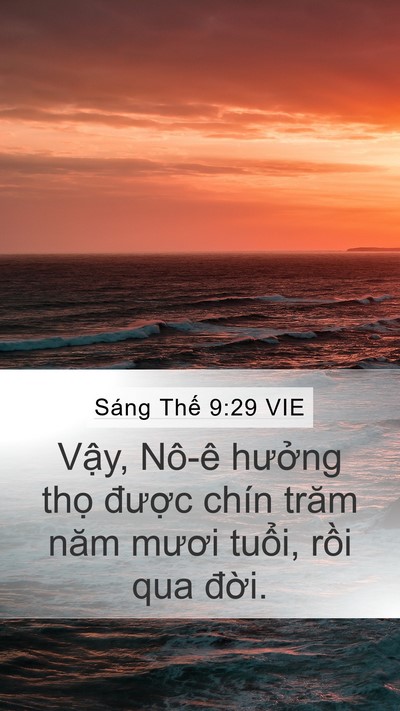Sáng Thế 9:29 VIE Bible Verse Image