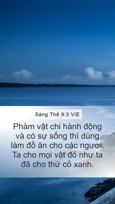 Sáng Thế 9:3 VIE Mobile Phone Wallpaper - Phàm vật chi hành động và có sự sống - Mobile Bible Verse Wallpaper