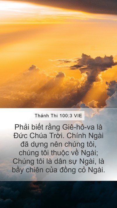 Thánh Thi 100:3 VIE Bible Verse Image