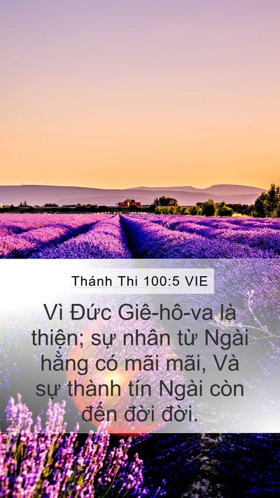 Thánh Thi 100:5 VIE Bible Verse Image