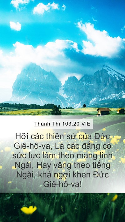 Thánh Thi 103:20 VIE Bible Verse Image