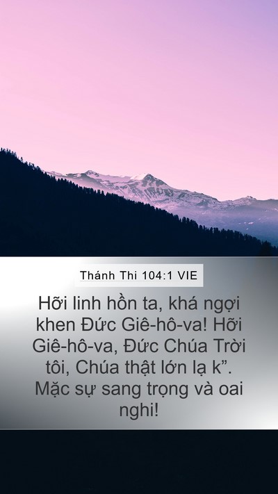 Thánh Thi 104:1 VIE Bible Verse Image
