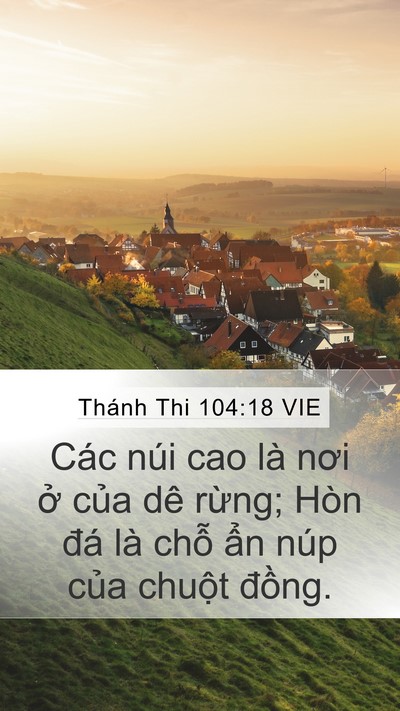 Thánh Thi 104:18 VIE Bible Verse Image