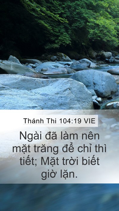 Thánh Thi 104:19 VIE Bible Verse Image