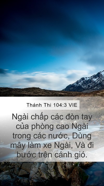 Thánh Thi 104:3 VIE Bible Verse Image