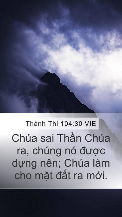 Thánh Thi 104:30 VIE Bible Verse Image