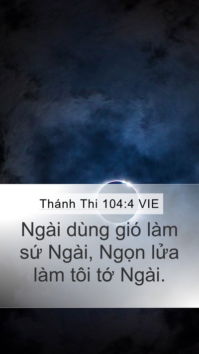 Thánh Thi 104:4 VIE Bible Verse Image
