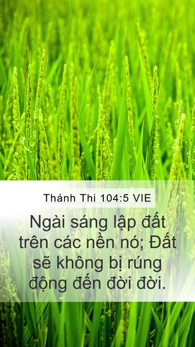 Thánh Thi 104:5 VIE Bible Verse Image