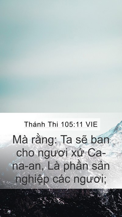 Thánh Thi 105:11 VIE Bible Verse Image