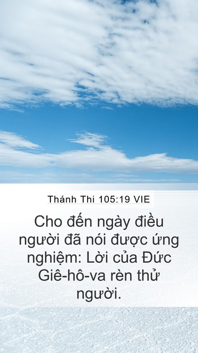 Thánh Thi 105:19 VIE Bible Verse Image