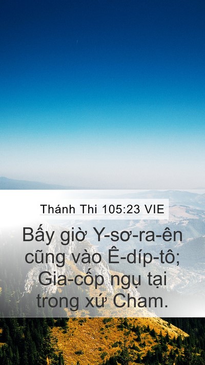 Thánh Thi 105:23 VIE Bible Verse Image