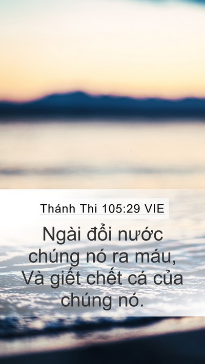 Thánh Thi 105:29 VIE Bible Verse Image