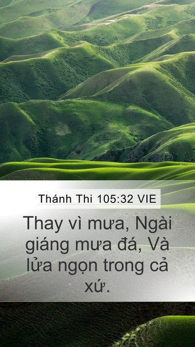 Thánh Thi 105:32 VIE Bible Verse Image