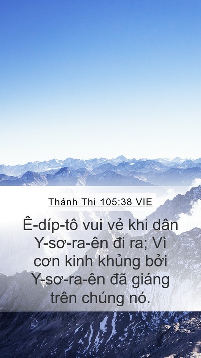 Thánh Thi 105:38 VIE Bible Verse Image