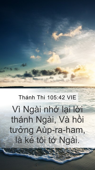 Thánh Thi 105:42 VIE Bible Verse Image