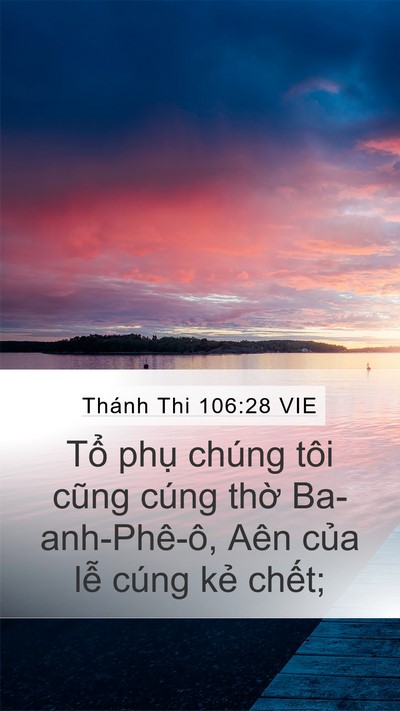 Thánh Thi 106:28 VIE Bible Verse Image