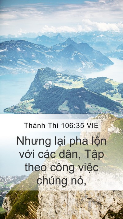 Thánh Thi 106:35 VIE Bible Verse Image